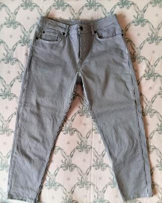 Pantalone donna a righe bianche e blu,brand Subdue