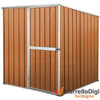 Box da giardino lamiera 175x185cm legno chiaro