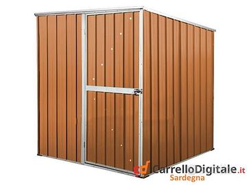 Box da giardino lamiera 175x185cm legno chiaro