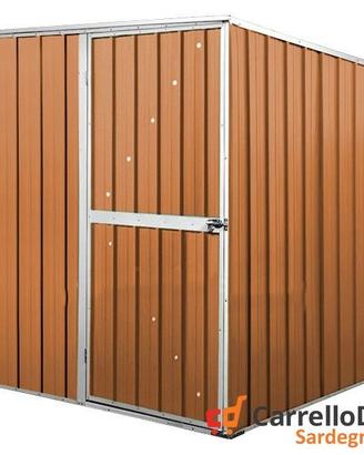 Box da giardino lamiera 175x185cm legno chiaro