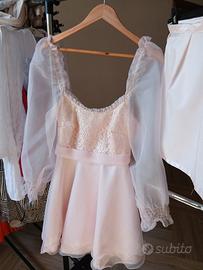 vestito sartoriale in chiffon