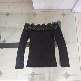 Top Pretty Wind Taglia M Pizzo Made in Italy 