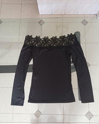 Top Pretty Wind Taglia M Pizzo Made in Italy 