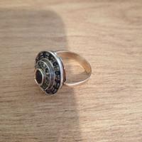 Anello in oro 14ct zaffiri e diamanti