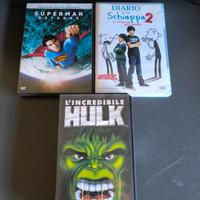 set 3 film DVD e videocassetta 