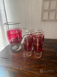 Servizio caraffa e bicchieri