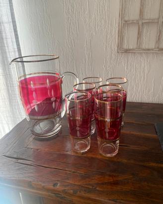 Servizio caraffa e bicchieri