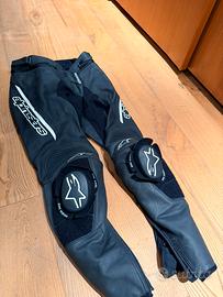 Pantaloni pelle moto alpinestar