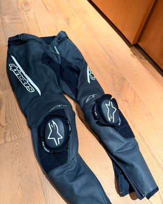 Pantaloni pelle moto alpinestar