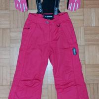 SALOPETTE DA NEVE + GUANTI BAMBINA BRUGI