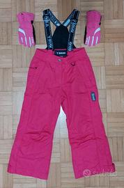 SALOPETTE DA NEVE + GUANTI BAMBINA BRUGI