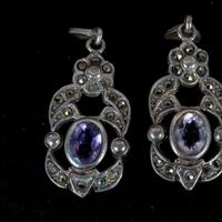 Orecchini Vintage in Argento 925 con Ametista