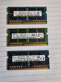 Memoria Ram DDR3 da 8 Gb - usate e testate