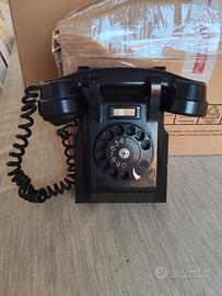 telefono vintage a parete nero 