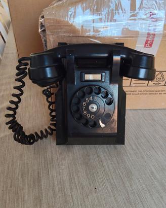 telefono vintage a parete nero 