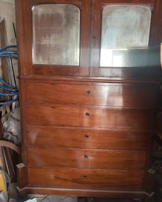 Chiffonier dell'Ottocento in ciliegio d'epoca