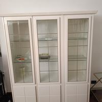 Credenza/vetrina bianco lucido 