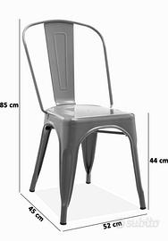 Set 12 sedie tolix colori misti