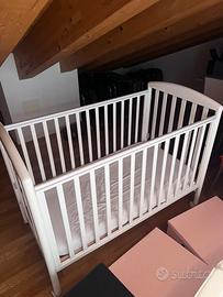 Lettino Bambino bambina Pali bianco laccato