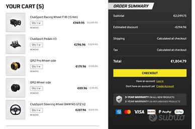 Fanatec Clubsport F1 + Volante V2 M3 + Qr2 Pro