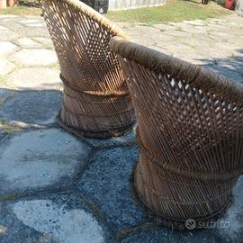 Sedie paglia e bambù