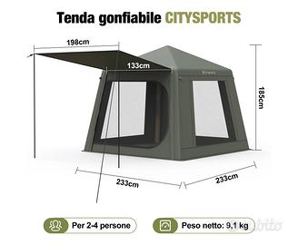 Tenda da campeggio gonfiabile - mai aperta