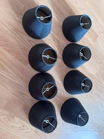 Paralume nero per lampadario, applique, lampade