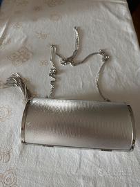 Clutch argento a tracolla