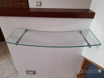 Mensola in vetro curvo