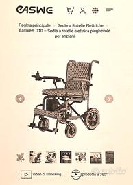 Sedia a rotelle - con batteria per movimentazione