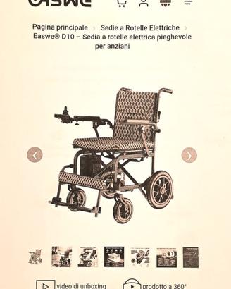 Sedia a rotelle - con batteria per movimentazione