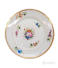 PIATTO PORCELLANA VECCHIA PARIGI, XIX