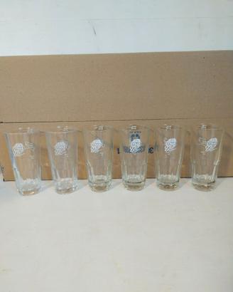 Servizio 6 bicchieri pubblicitari "Cynar" anni '70