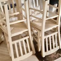 Set 4 sedie da cucina in legno massello