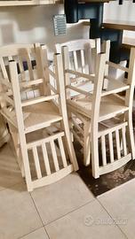 Set 4 sedie da cucina in legno massello