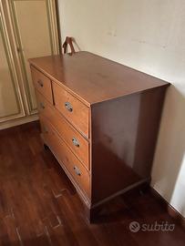 Cassettiera camera da letto comò legno massello