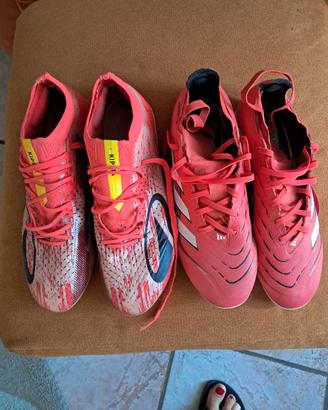 2 paia di scarpini Adidas Predator e Kipsta