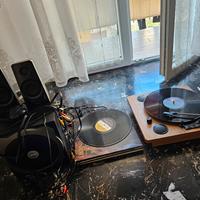 Giradischi + 7 vinili + cassa marca Trust