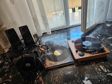 Giradischi + 7 vinili + cassa marca Trust