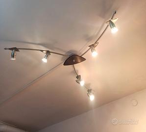 Lampadario moderno in acciaio inox