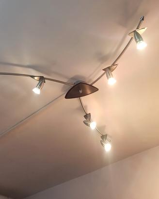 Lampadario moderno in acciaio inox