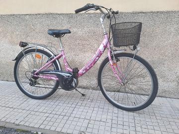 bicicletta rosa da donna