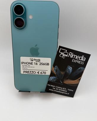 iPhone 16 256GB verde usato garanzia 