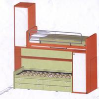 Cameretta Doimo con letto superiore traslante 
