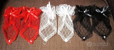 3 Paia di Guanti in Pizzo da Vampira Strega