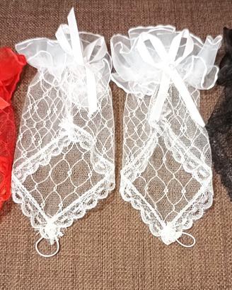 3 Paia di Guanti in Pizzo da Vampira Strega