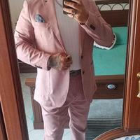 vestito elegante rosa tg 50