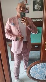 vestito elegante rosa tg 50