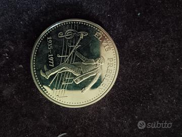 medaglia commemorativa  Elvis Presley placcato 24k