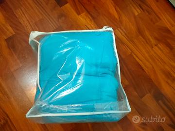 Trapunta singola double-face blu/celeste